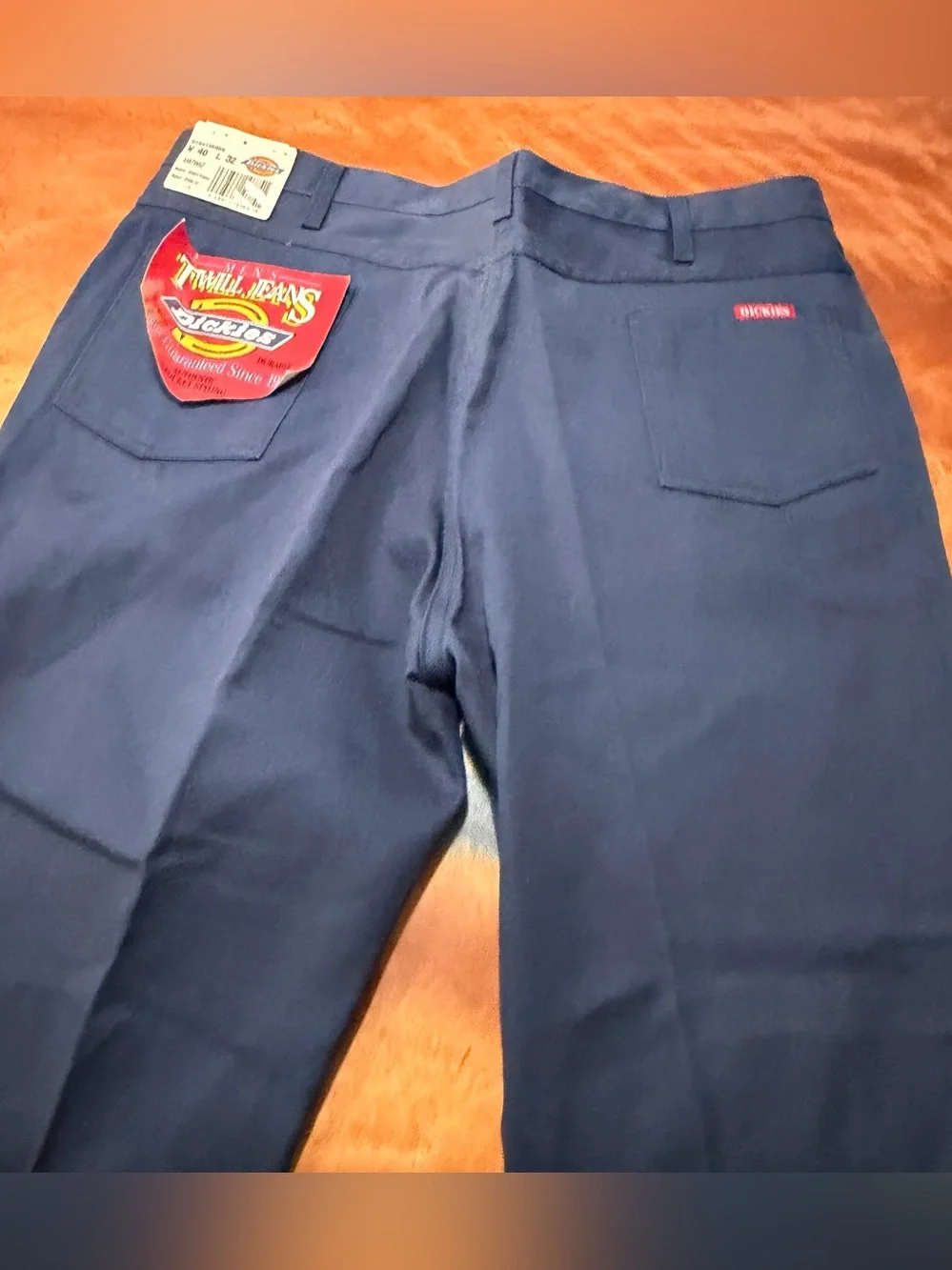 Vintage Deadstock Dickies Twill Jeans Navy 40x32 New NOS 90s y2k workwear